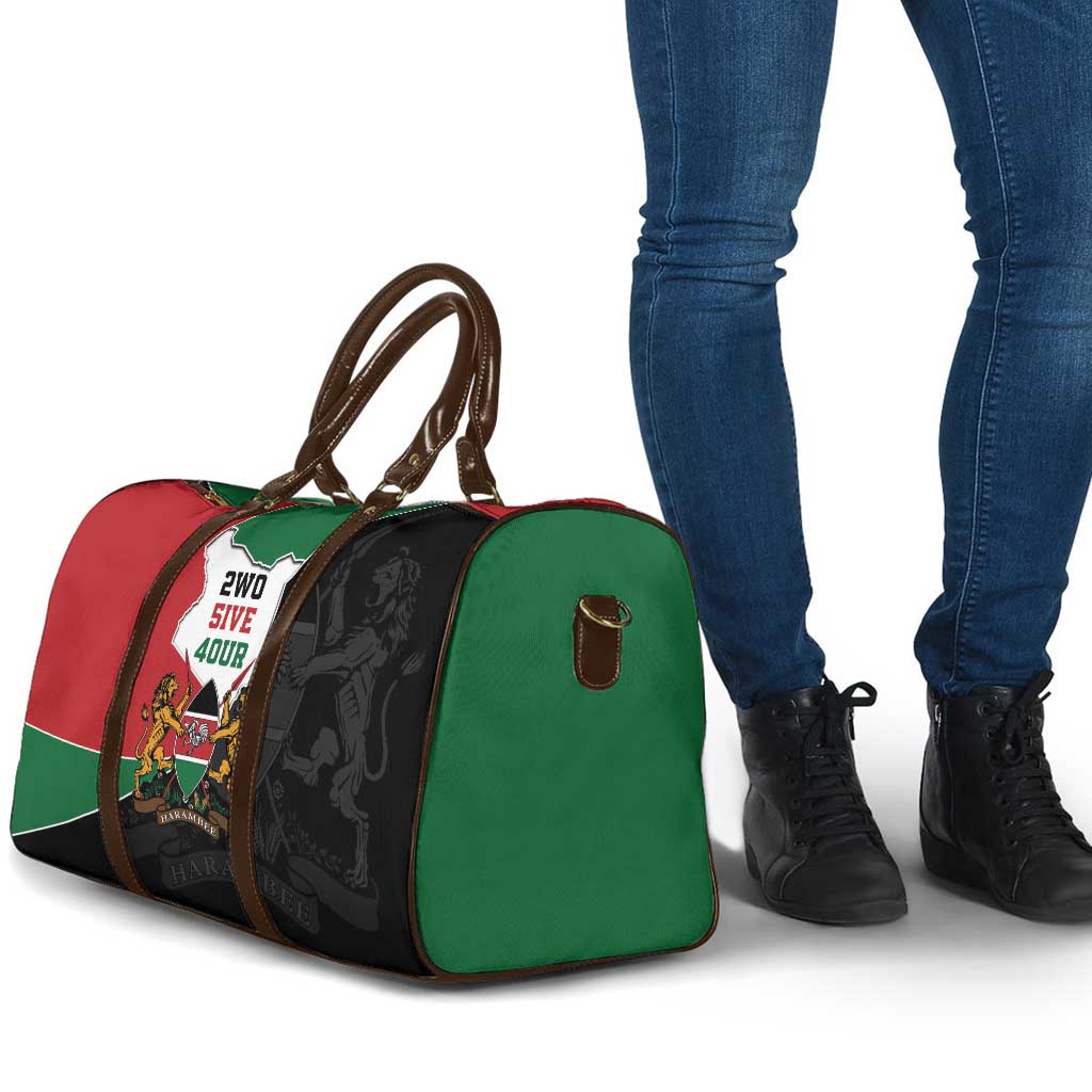Kenya 254 Travel Bag Kenyan Flag Map Double Lion Shield