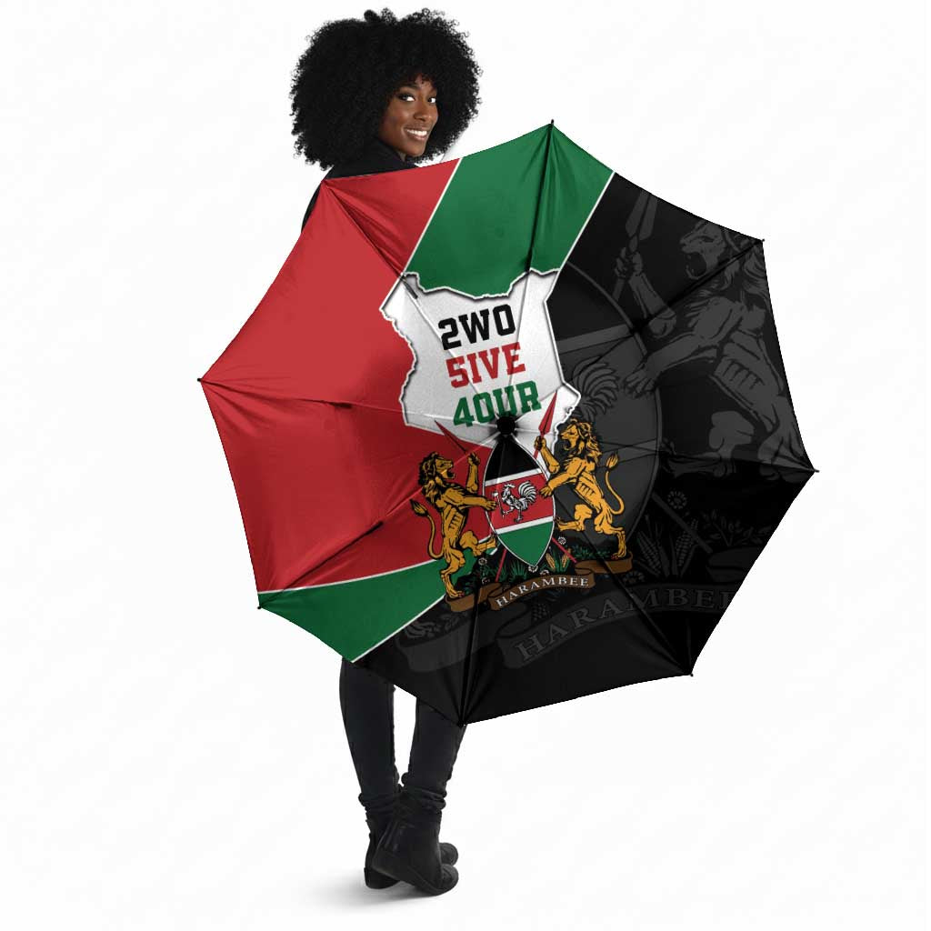 Kenya 254 Umbrella Kenyan Flag Map Double Lion Shield