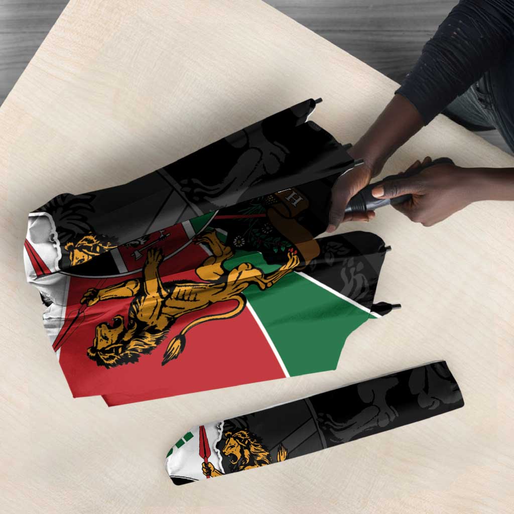 Kenya 254 Umbrella Kenyan Flag Map Double Lion Shield
