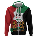 Kenya 254 Zip Hoodie Kenyan Flag Map Double Lion Shield - African Pride