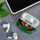 Custom Cricket Africa Kenya AirPods Case Green Lion Head Kenyan Pattern