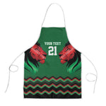Custom Cricket Africa Kenya Apron Green Lion Head Kenyan Pattern