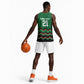 Custom Cricket Africa Kenya Basketball Jersey Green Lion Head with Kenyan Pattern LT9