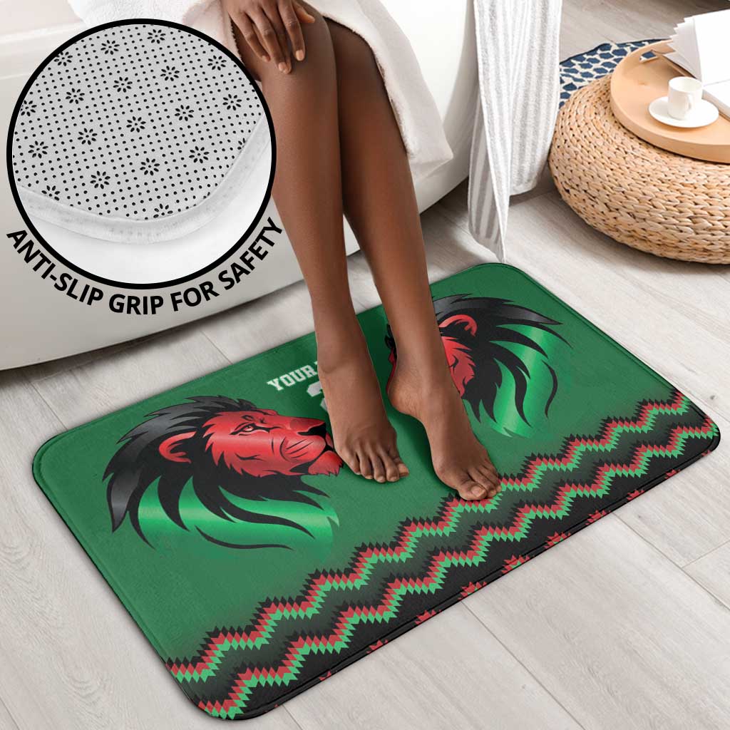Custom Cricket Africa Kenya Bathroom Set Green Lion Head Kenyan Pattern