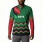 Custom Cricket Africa Kenya Button Sweatshirt Green Lion Head Kenyan Pattern
