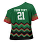 Custom Cricket Africa Kenya Cross Shoulder Shirt Green Lion Head Kenyan Pattern