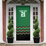 Custom Cricket Africa Kenya Door Cover Green Lion Head Kenyan Pattern