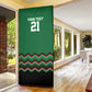 Custom Cricket Africa Kenya Door Cover Green Lion Head Kenyan Pattern