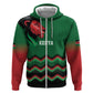 Custom Cricket Africa Kenya Hoodie Green Lion Head with Kenyan Pattern - African Pride