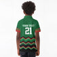 Custom Cricket Africa Kenya Kid Polo Shirt Green Lion Head with Kenyan Pattern - African Pride