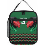 Custom Cricket Africa Kenya Lunch Bag Green Lion Head Kenyan Pattern