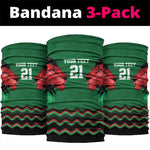 Custom Cricket Africa Kenya Neck Gaiter Green Lion Head Kenyan Pattern LT9
