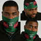 Custom Cricket Africa Kenya Neck Gaiter Green Lion Head Kenyan Pattern LT9