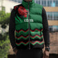 Custom Cricket Africa Kenya Sleeveless Puffer Jacket Green Lion Head Kenyan Pattern