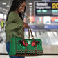 Custom Cricket Africa Kenya Travel Bag Green Lion Head Kenyan Pattern