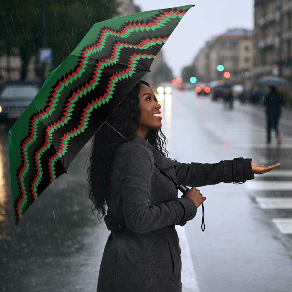Custom Cricket Africa Kenya Umbrella Green Lion Head Kenyan Pattern