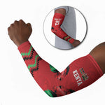 Custom Cricket Africa Kenya Arm Sleeves Red Lion Head Kenyan Pattern