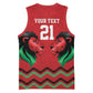 Custom Cricket Africa Kenya Basketball Jersey Red Lion Head with Kenyan Pattern LT9