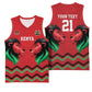 Custom Cricket Africa Kenya Basketball Jersey Red Lion Head with Kenyan Pattern LT9