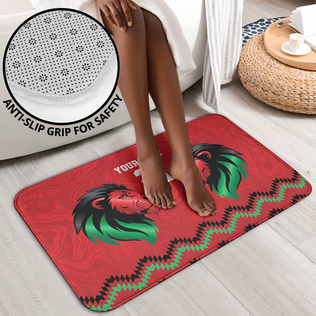 Custom Cricket Africa Kenya Bathroom Set Red Lion Head Kenyan Pattern