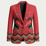 Custom Cricket Africa Kenya Blazer Red Lion Head Kenyan Pattern