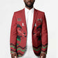 Custom Cricket Africa Kenya Blazer Red Lion Head Kenyan Pattern