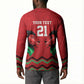 Custom Cricket Africa Kenya Button Sweatshirt Red Lion Head Kenyan Pattern