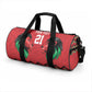 Custom Cricket Africa Kenya Duffle Bag Red Lion Head Kenyan Pattern