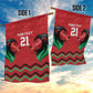 Custom Cricket Africa Kenya Garden Flag Red Lion Head with Kenyan Pattern - African Pride