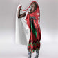 Custom Cricket Africa Kenya Hooded Blanket Red Lion Head with Kenyan Pattern - African Pride