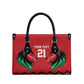 Custom Cricket Africa Kenya Leather Bag Red Lion Head Kenyan Pattern