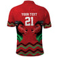 Custom Cricket Africa Kenya Polo Shirt Red Lion Head with Kenyan Pattern - African Pride