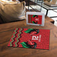 Custom Cricket Africa Kenya Puzzle Red Lion Head Kenyan Pattern