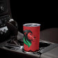 Custom Cricket Africa Kenya Tumbler Cup Red Lion Head with Kenyan Pattern - African Pride