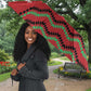 Custom Cricket Africa Kenya Umbrella Red Lion Head Kenyan Pattern