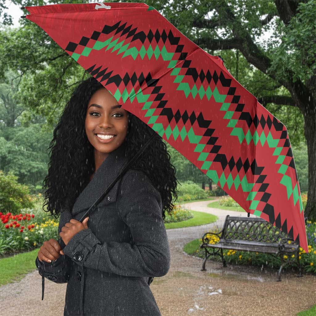 Custom Cricket Africa Kenya Umbrella Red Lion Head Kenyan Pattern
