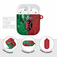 Personalized Kenya Maasai Shield AirPods Case Green Red Kenyan Lion Half Style