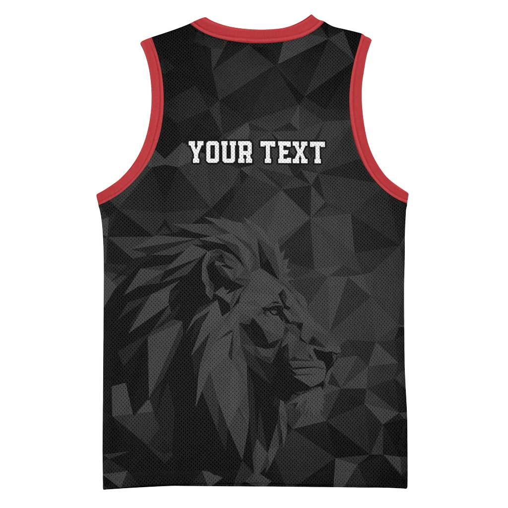 Personalized Kenya Maasai Shield Basketball Jersey Green Red Kenyan Lion Half Style LT9