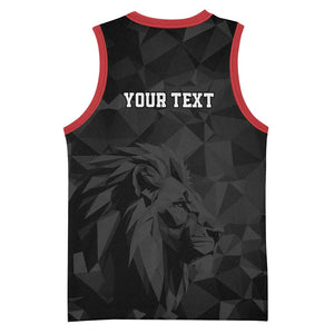 Personalized Kenya Maasai Shield Basketball Jersey Green Red Kenyan Lion Half Style LT9