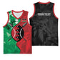Personalized Kenya Maasai Shield Basketball Jersey Green Red Kenyan Lion Half Style LT9