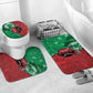 Personalized Kenya Maasai Shield Bathroom Set Green Red Kenyan Lion Half Style