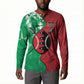 Personalized Kenya Maasai Shield Button Sweatshirt Green Red Kenyan Lion Half Style