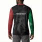 Personalized Kenya Maasai Shield Button Sweatshirt Green Red Kenyan Lion Half Style