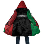 Personalized Kenya Maasai Shield Cloak Green Red Kenyan Lion Half Style