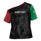 Personalized Kenya Maasai Shield Cross Shoulder Shirt Green Red Kenyan Lion Half Style