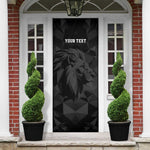 Personalized Kenya Maasai Shield Door Cover Green Red Kenyan Lion Half Style