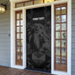 Personalized Kenya Maasai Shield Door Cover Green Red Kenyan Lion Half Style