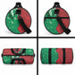 Personalized Kenya Maasai Shield Duffle Bag Green Red Kenyan Lion Half Style