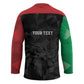 Personalized Kenya Maasai Shield Hockey Jersey Green Red Kenyan Lion Half Style