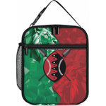 Personalized Kenya Maasai Shield Lunch Bag Green Red Kenyan Lion Half Style